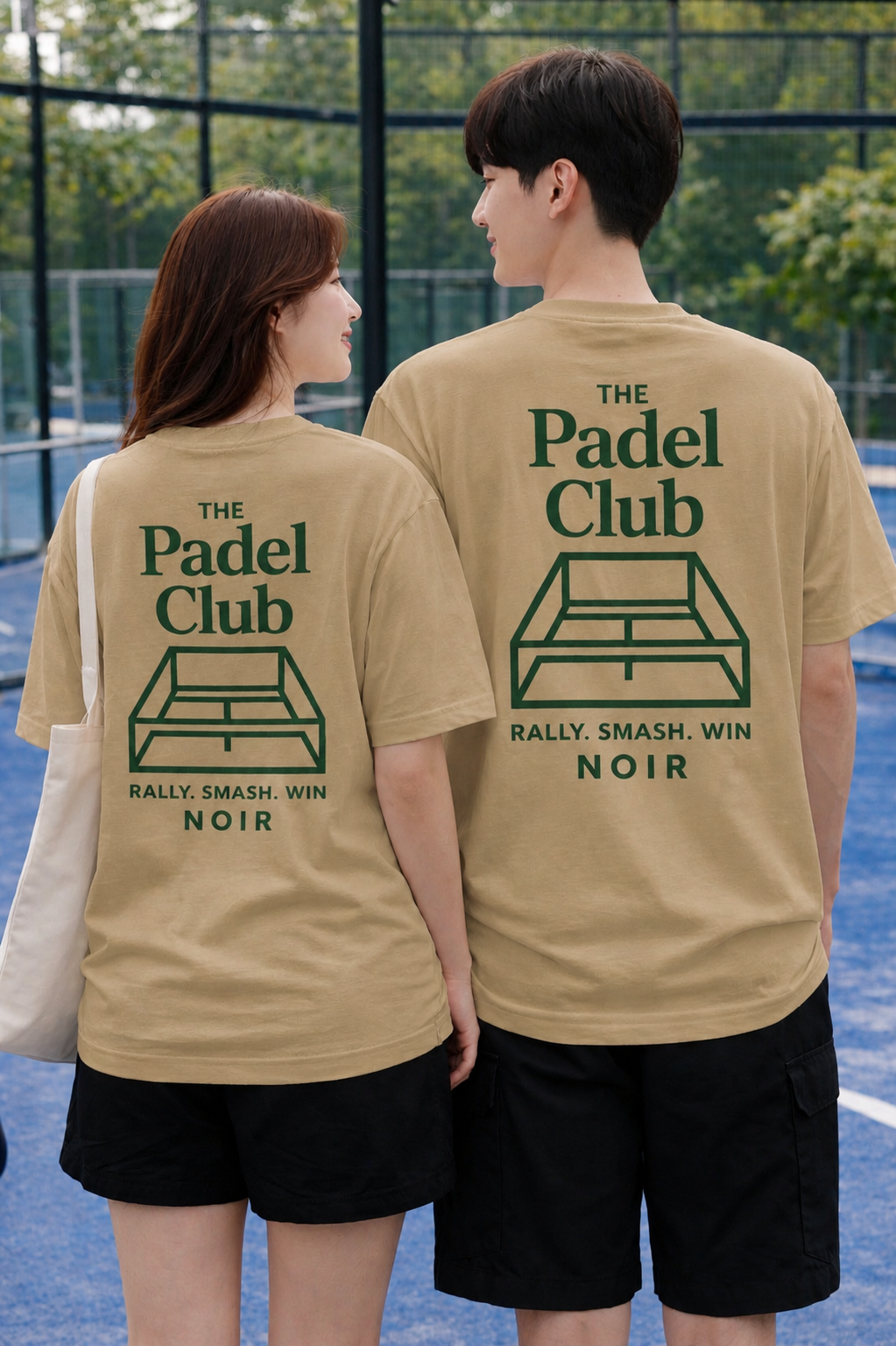 The "Court Side" Padel Club Graphic Tee - NOIR