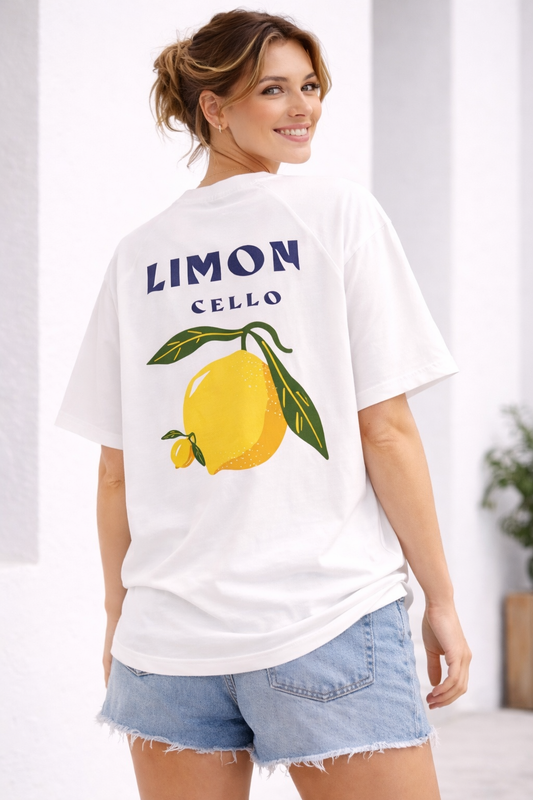 The "Vita Bella" Amalfi Raglan Tee- NOIR