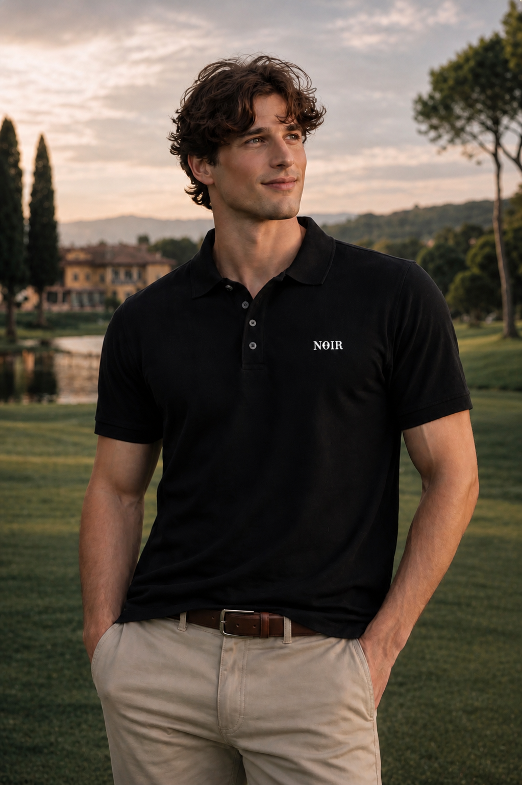 The "Midnight Links" Noir Essential POLO