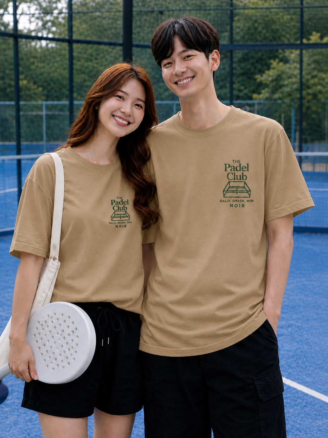The "Court Side" Padel Club Graphic Tee - NOIR