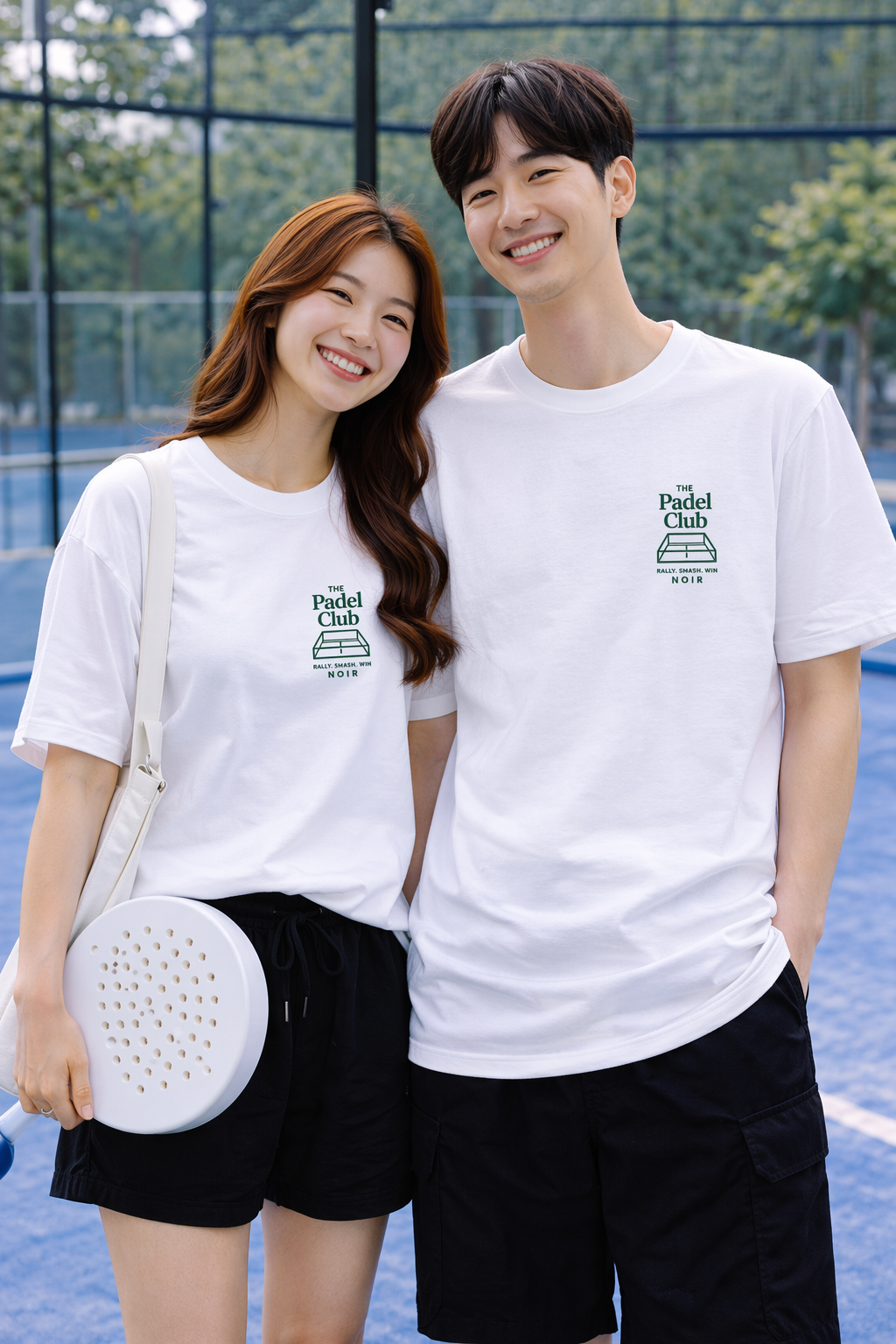 The "Court Side" Padel Club Graphic Tee - NOIR