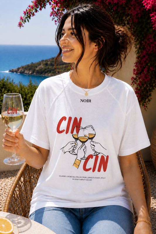 CIN CIN Graphic Raglan Tee - White