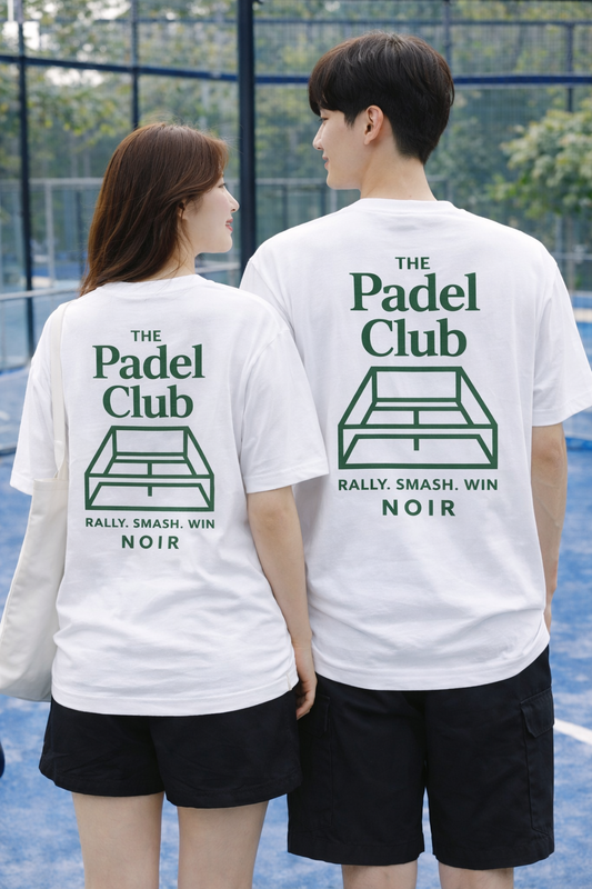 The "Court Side" Padel Club Graphic Tee - NOIR