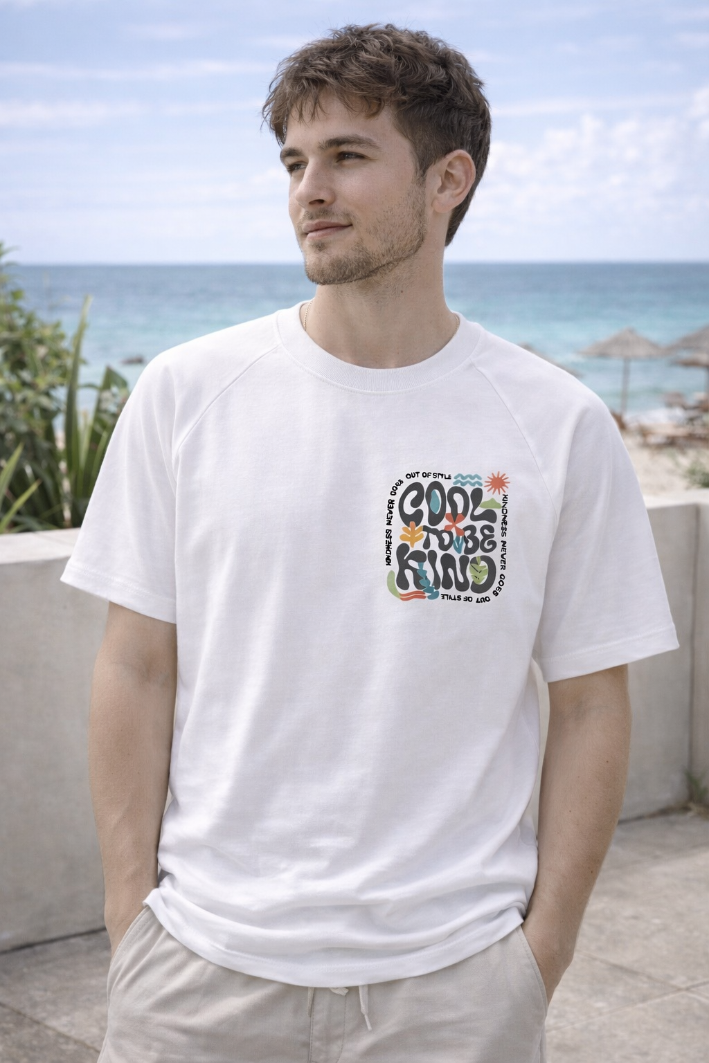 The "Cool To Be Kind" Retro Raglan Tee - NOIR