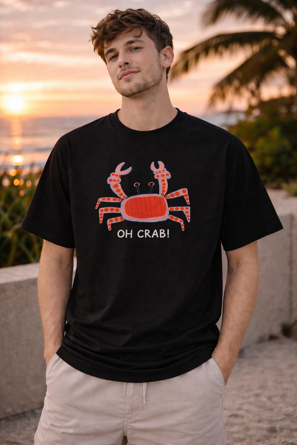 The "Oh Crab!" NOIR Raglan Tee