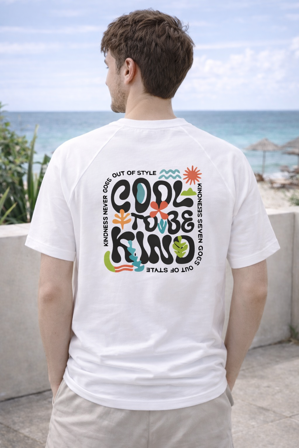 The "Cool To Be Kind" Retro Raglan Tee - NOIR