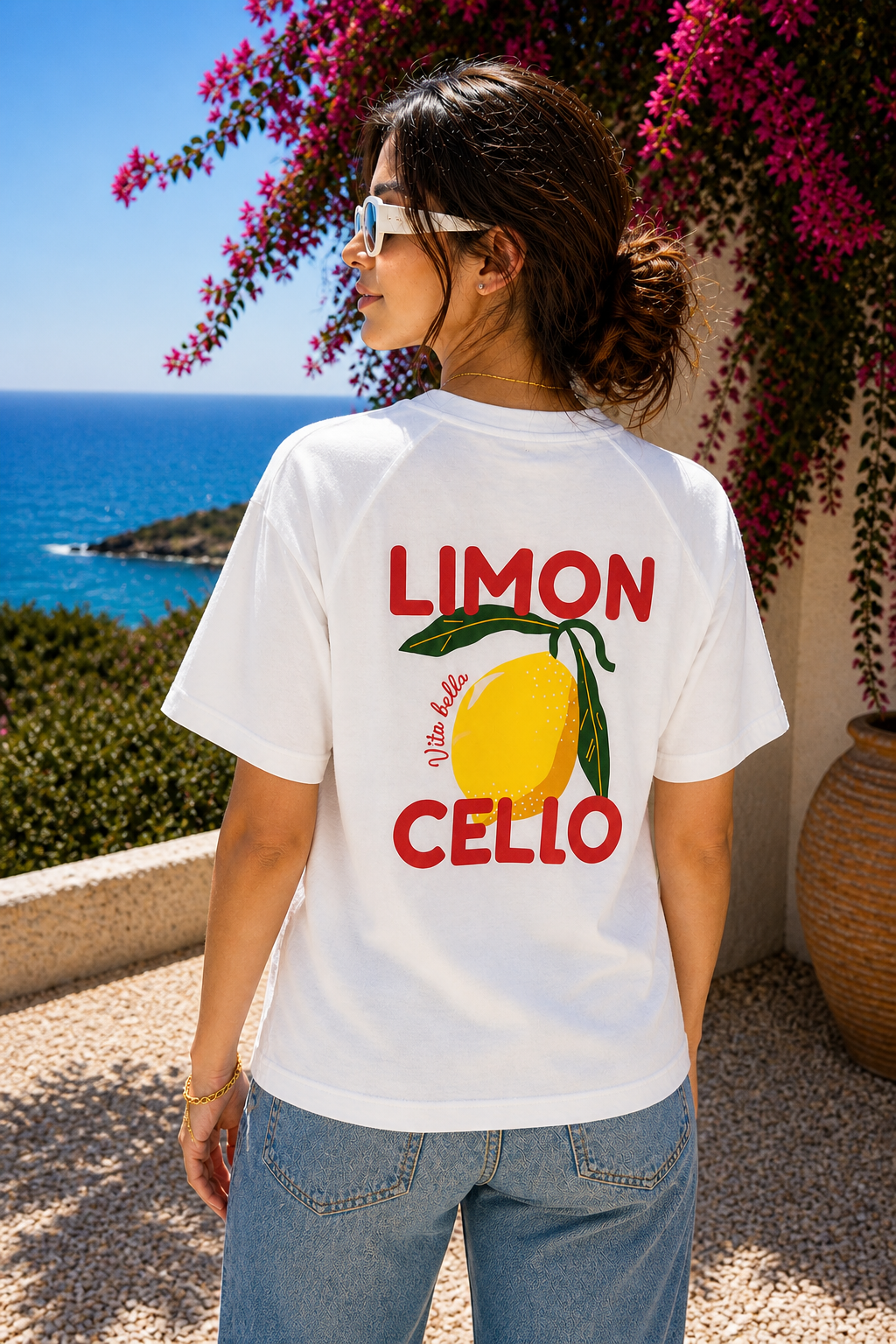 Limoncello Graphic Raglan Tee - White